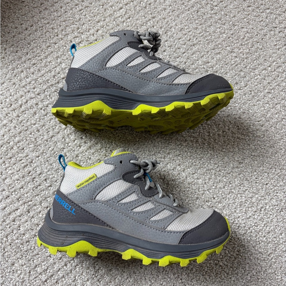 EUC Merrill green and gray boys speed strike 2 hiking boot - Picture 2 of 7